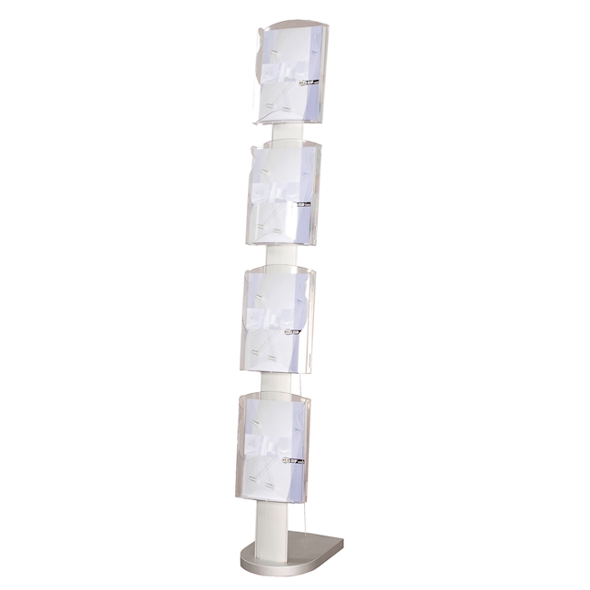 Solidzip freestanding brochure holder 4x A4 high
